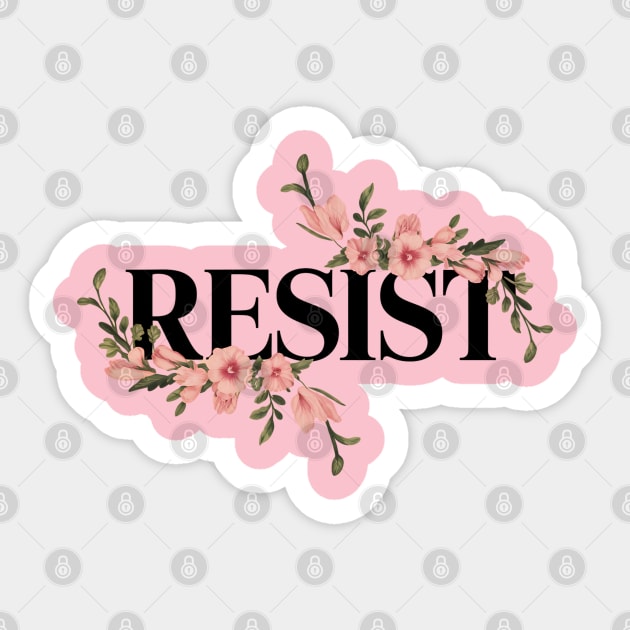 Resist | Floral Resist Sticker by UrbanLifeApparel